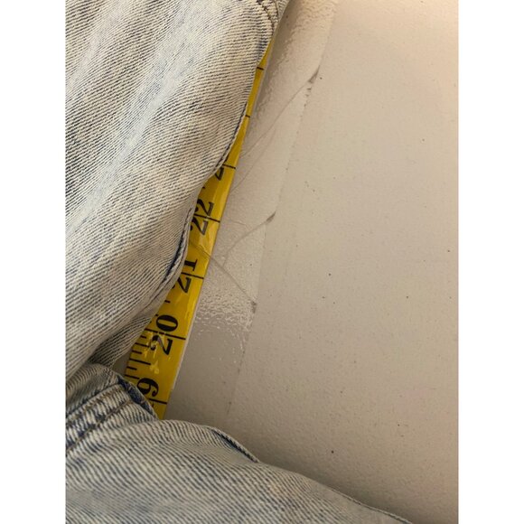 American Eagle Faux Shearling-Lined Denim Jacket With Button & Zip Closure XS - Picture 12 of 14